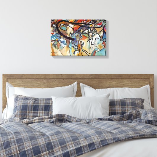 Wassily Kandinsky - Samenstelling van vijf Abstrac Canvas Afdruk (Insitu (Slaapkamer))