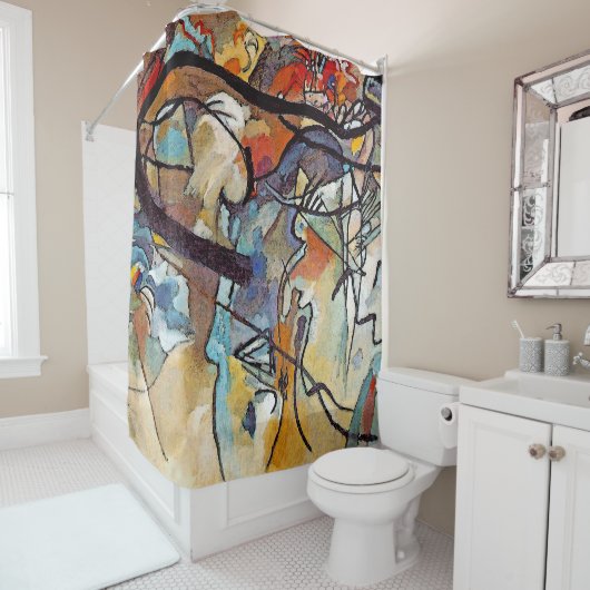 Wassily Kandinsky - Samenstelling van vijf Abstrac Douchegordijn (In situ)