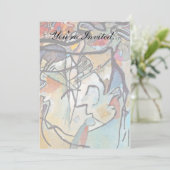 Wassily Kandinsky - Samenstelling van vijf Abstrac Kaart (Staand voorkant)