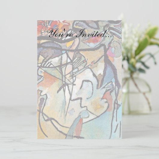 Wassily Kandinsky - Samenstelling van vijf Abstrac Kaart (Staand voorkant)