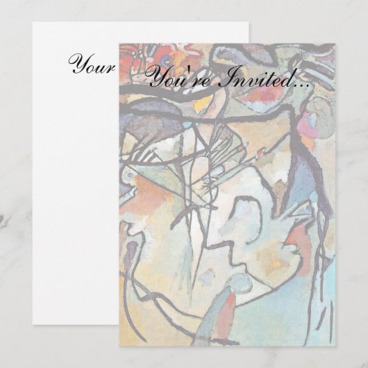 Wassily Kandinsky - Samenstelling van vijf Abstrac Kaart (Voorkant / Achterkant)