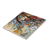 Wassily Kandinsky - Samenstelling van vijf Abstrac Tegeltje (Zijkant)
