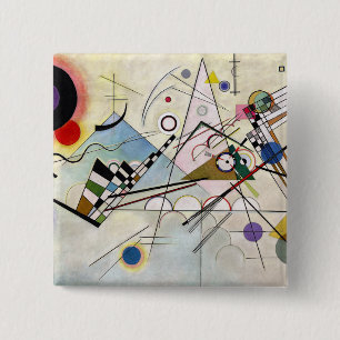 WASSILY KANDINSKY - Samenstelling VIII 1923 Vierkante Button 5,1 Cm