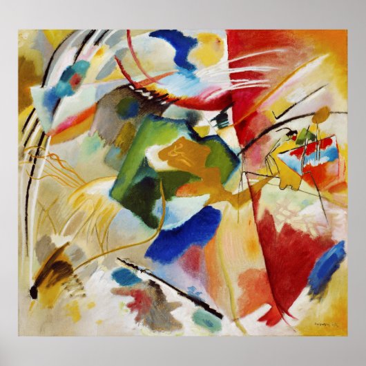 Wassily Kandinsky | Schilderen met Groen Centrum Poster (Voorkant)