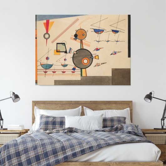 Wassily Kandinsky - Schweben (Zweven) (1924) Canvas Afdruk (Insitu (Slaapkamer))