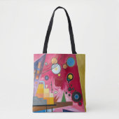 Wassily Kandinsky Schweres Rot 1924 Abstracte Kuns Tote Bag (Voorkant)