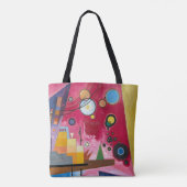 Wassily Kandinsky Schweres Rot 1924 Abstracte Kuns Tote Bag (Achterkant)
