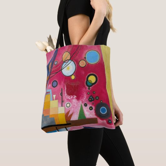 Wassily Kandinsky Schweres Rot 1924 Abstracte Kuns Tote Bag (Dichtbij)