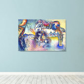 Wassily Kandinsky - Sint Joris & De Ruiters Canvas Afdruk (Insitu (Houten vloer))