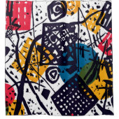 Wassily Kandinsky - Small Worlds V Abstracte kunst Douchegordijn (Voorkant)