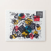 Wassily Kandinsky - Small Worlds V Abstracte kunst Legpuzzel (Horizontaal)