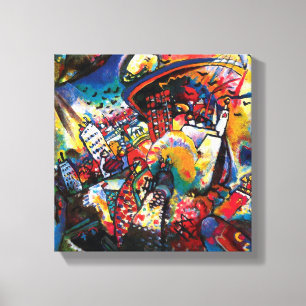 Wassily Kandinsky - Stadsgezicht Moskou Abstracte  Canvas Afdruk