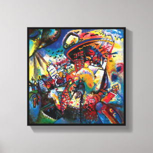 Wassily Kandinsky - Stadsgezicht Moskou Abstracte  Canvas Afdruk