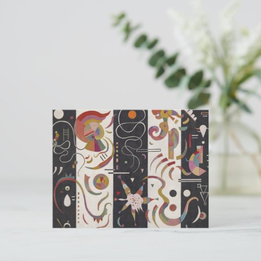 Wassily Kandinsky - Striped Briefkaart (Staand voorkant)