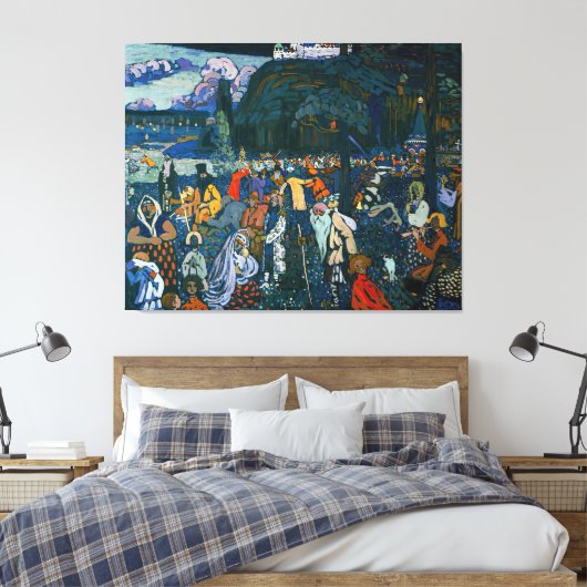 Wassily Kandinsky - The Colorful Life (1907) Canvas Afdruk (Insitu (Slaapkamer))
