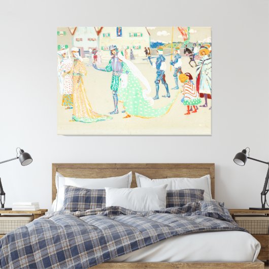 Wassily Kandinsky - The Young Couple  Canvas Afdruk (Insitu (Slaapkamer))