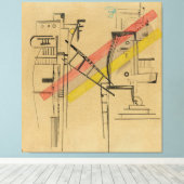 Wassily Kandinsky - Transmission (1935) Canvas Afdruk (Insitu (Houten vloer))