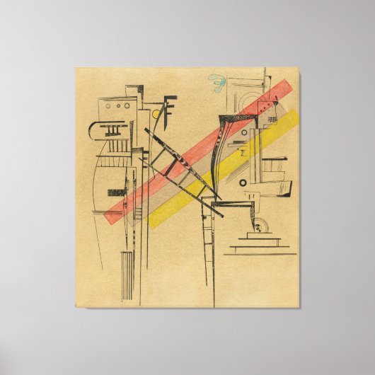 Wassily Kandinsky - Transmission (1935) Canvas Afdruk (Voorkant)