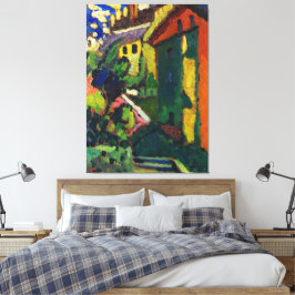 Wassily Kandinsky - Treppe zum Schloss (Murnau) Canvas Afdruk