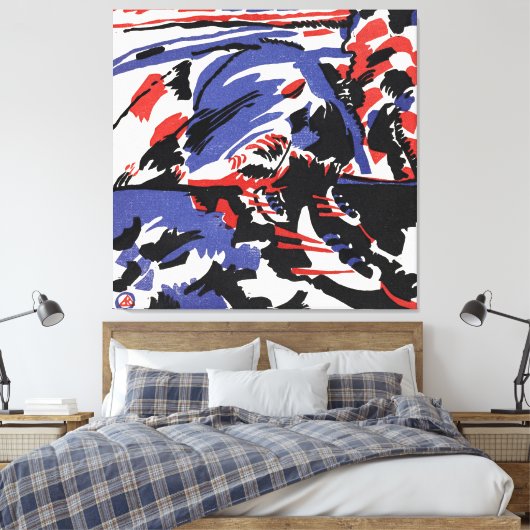 Wassily Kandinsky - Two Women in a Moonlit Land Canvas Afdruk (Insitu (Slaapkamer))