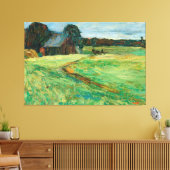 Wassily Kandinsky - Vasilevskoë – Barn With Pony Canvas Afdruk (Insitu (Woonkamer))