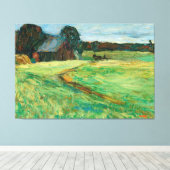 Wassily Kandinsky - Vasilevskoë – Barn With Pony Canvas Afdruk (Insitu (Houten vloer))