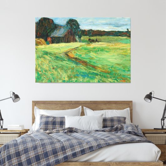 Wassily Kandinsky - Vasilevskoë – Barn With Pony Canvas Afdruk (Insitu (Slaapkamer))