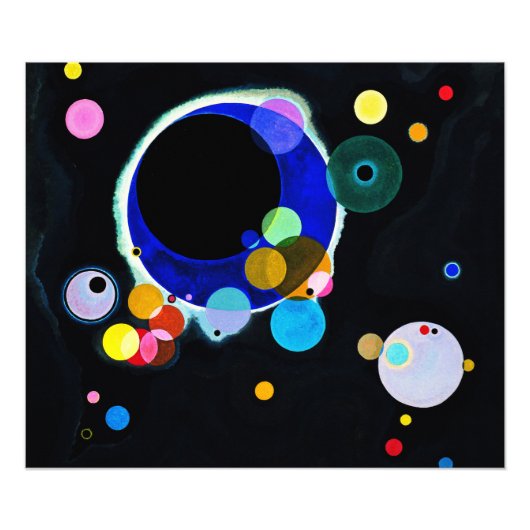 Wassily Kandinsky - Verscheidene cirkels Foto Afdruk (Voorkant)