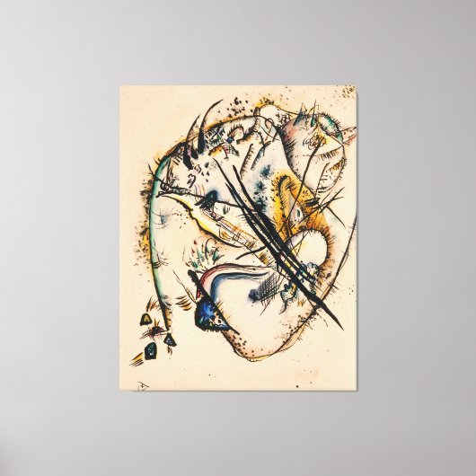 Wassily Kandinsky - Watercolour with Seven Strokes Canvas Afdruk (Voorkant)