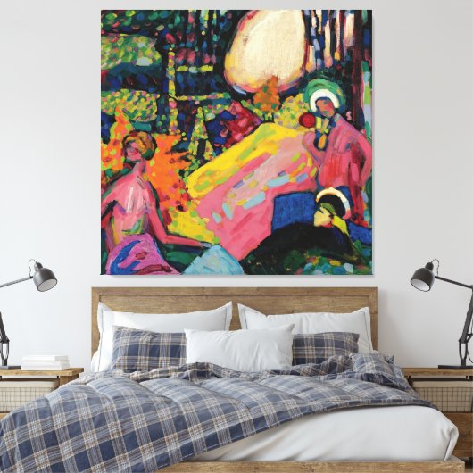 Wassily Kandinsky - Weisser Klang (White Sound) Canvas Afdruk (Insitu (Slaapkamer))