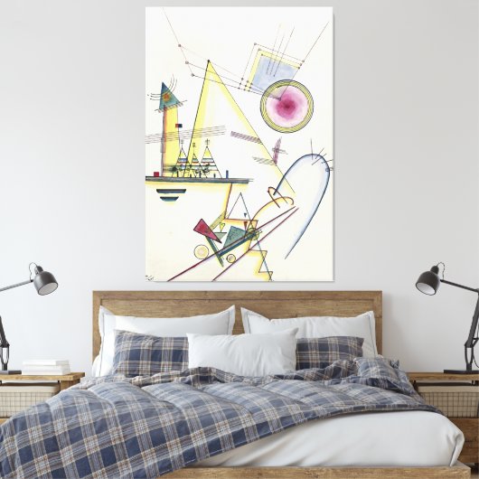 Wassily Kandinsky - Zartes Gemüt  Canvas Afdruk (Insitu (Slaapkamer))