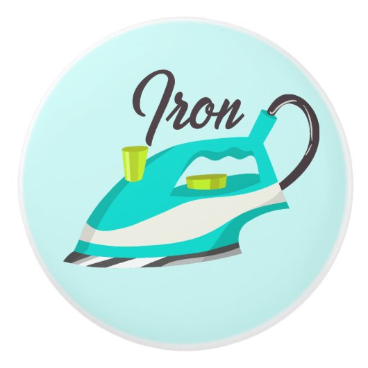 Wasstrijkijzer Keramische Knop (Voorkant)