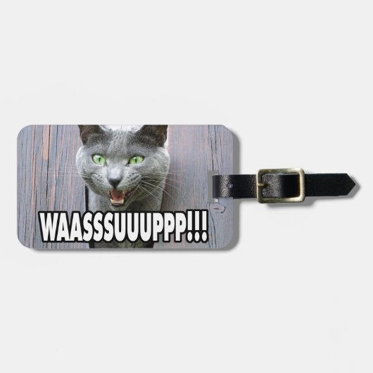 WASSUP - Kattenthema Bagagelabel (Voorkant horizontaal)