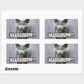 WASSUP - Kattenthema Rechthoekige Sticker (Vel)
