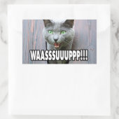 WASSUP - Kattenthema Rechthoekige Sticker (Tas)