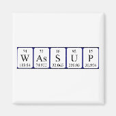 Wassup periodiek tabel word magnet (Voorkant)