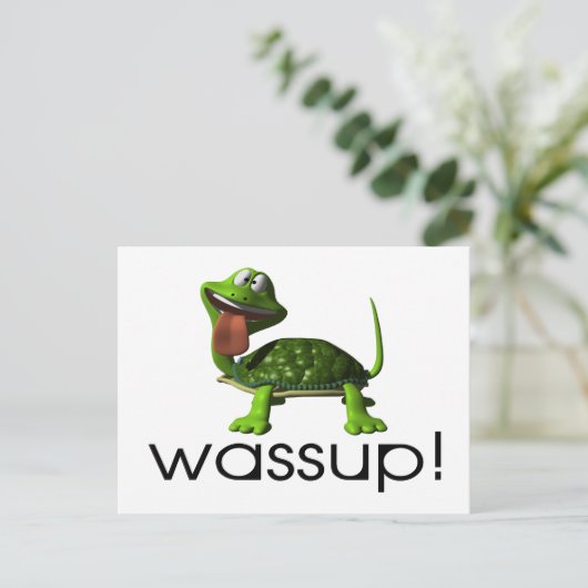 Wassup Turtle Briefkaart (Staand voorkant)