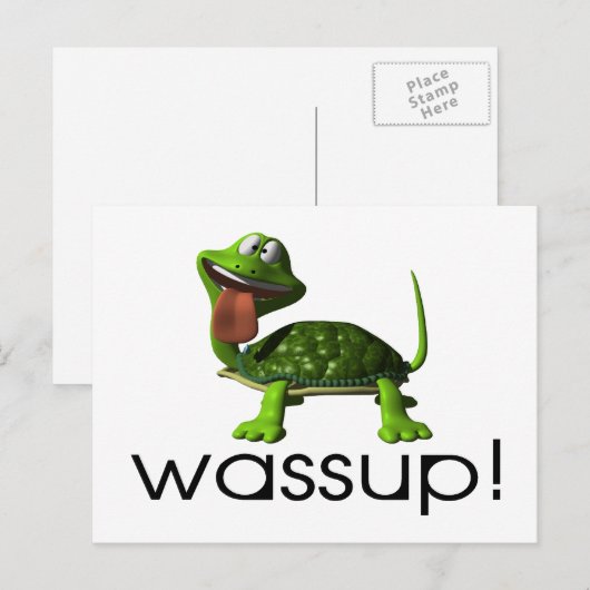 Wassup Turtle Briefkaart (Voorkant / Achterkant)