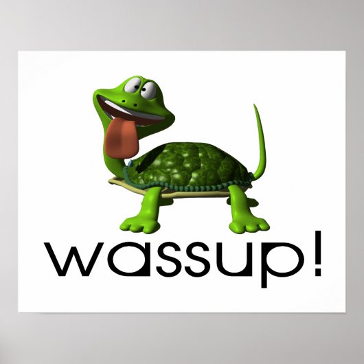 Wassup Turtle Poster (Voorkant)