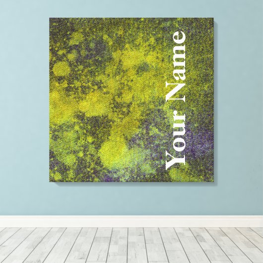 Wast Denim Design #11 op Emporio Moffa Canvas Afdruk (Insitu (Houten vloer))