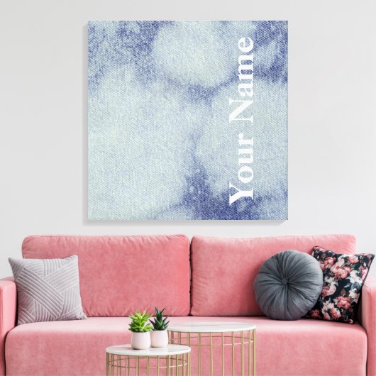 Wast Denim Design #1 op Emporio Moffa Canvas Afdruk (Insitu (Woonkamer))