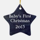 Wast Denim Design #7 op Emporio Moffa Keramisch Ornament (Achterkant)