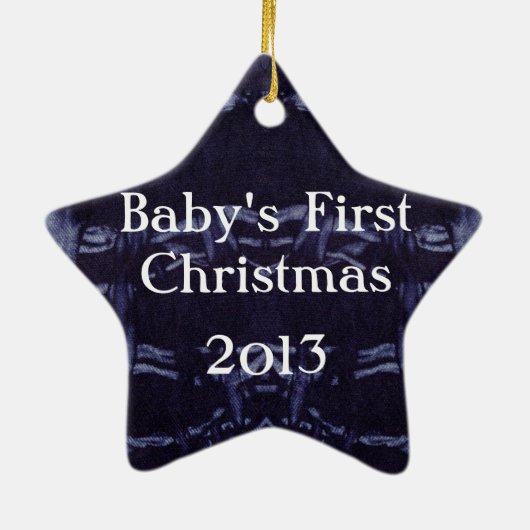 Wast Denim Design #8 op Emporio Moffa Keramisch Ornament (Achterkant)