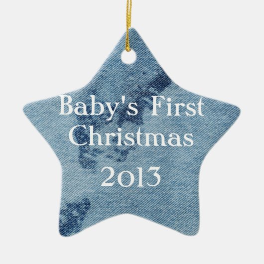 Wast Denim Design #9 op Emporio Moffa Keramisch Ornament (Voorkant)