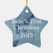 Wast Denim Design #9 op Emporio Moffa Keramisch Ornament (Achterkant)