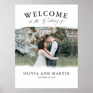 Wast foto Modern Boho Wedding Welkomstteken Poster