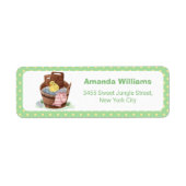 Wastebak Rubber Eend Baby Shower Retouradres Etiket (Voorkant)