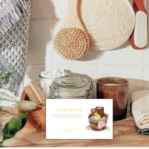 Wastebak Rubber Eend Luier Raffle Baby Shower Informatiekaartje