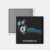 WastedInBombay.com Vierkante magneet (Voorkant / Achterkant)