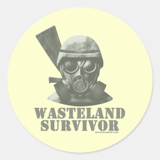 Wasteland Survivor Ronde Sticker (Voorkant)